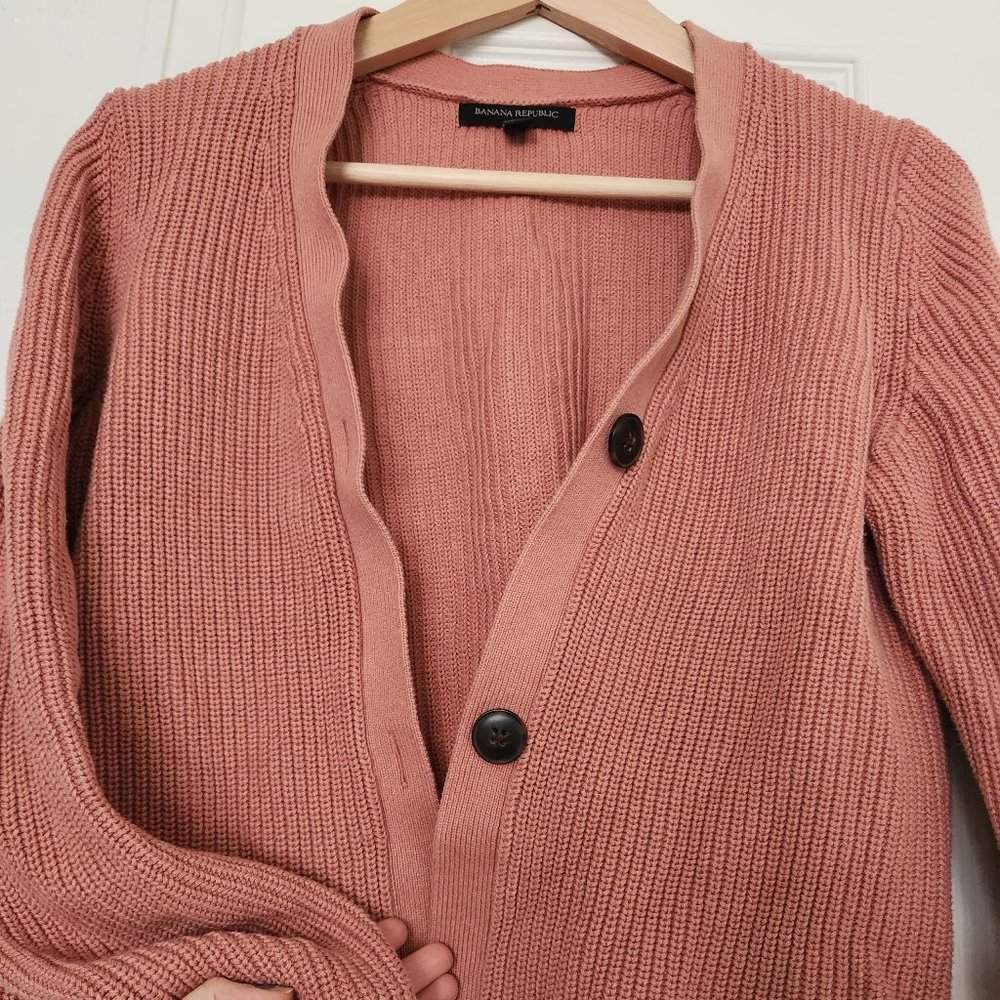 Coral Knit Cardigan Sweater by Banana Republic